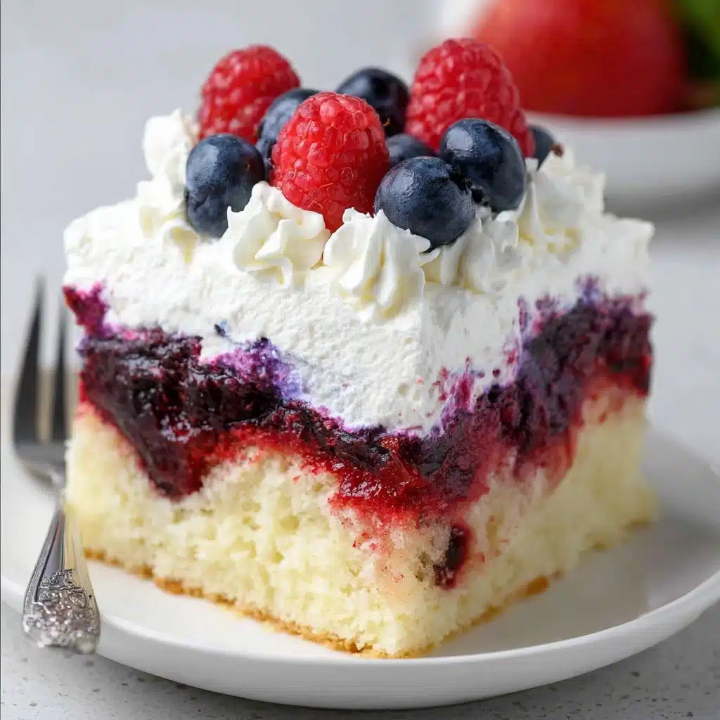 Summer Berry Poke Cake Recipe - Recipe Image