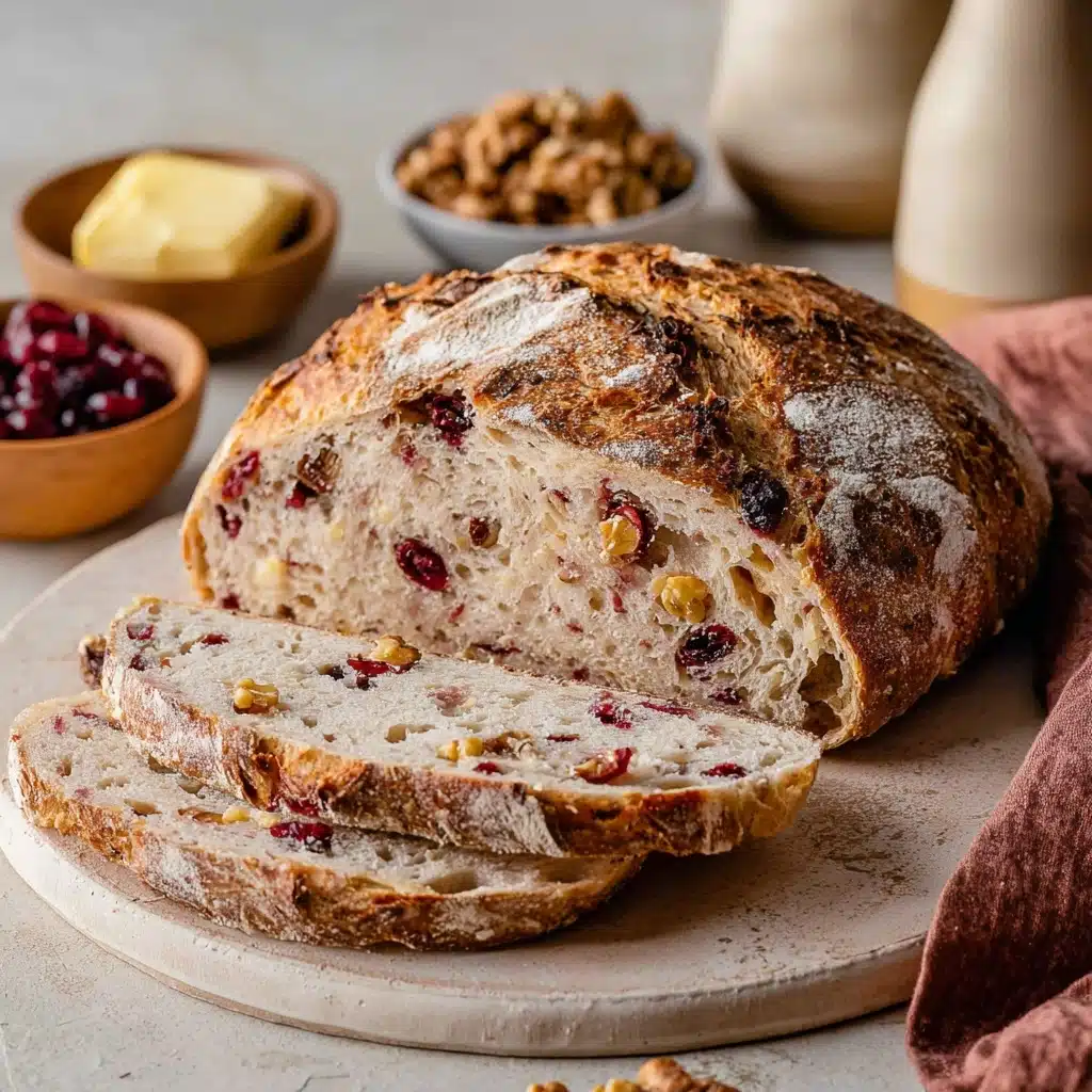 Crusty Cranberry Nut No Knead Bread Recipe 4 Crusty Cranberry Nut No Knead Bread Recipe - Recipe Image