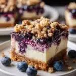 Blueberry Crisp Cheesecake Bars Recipe