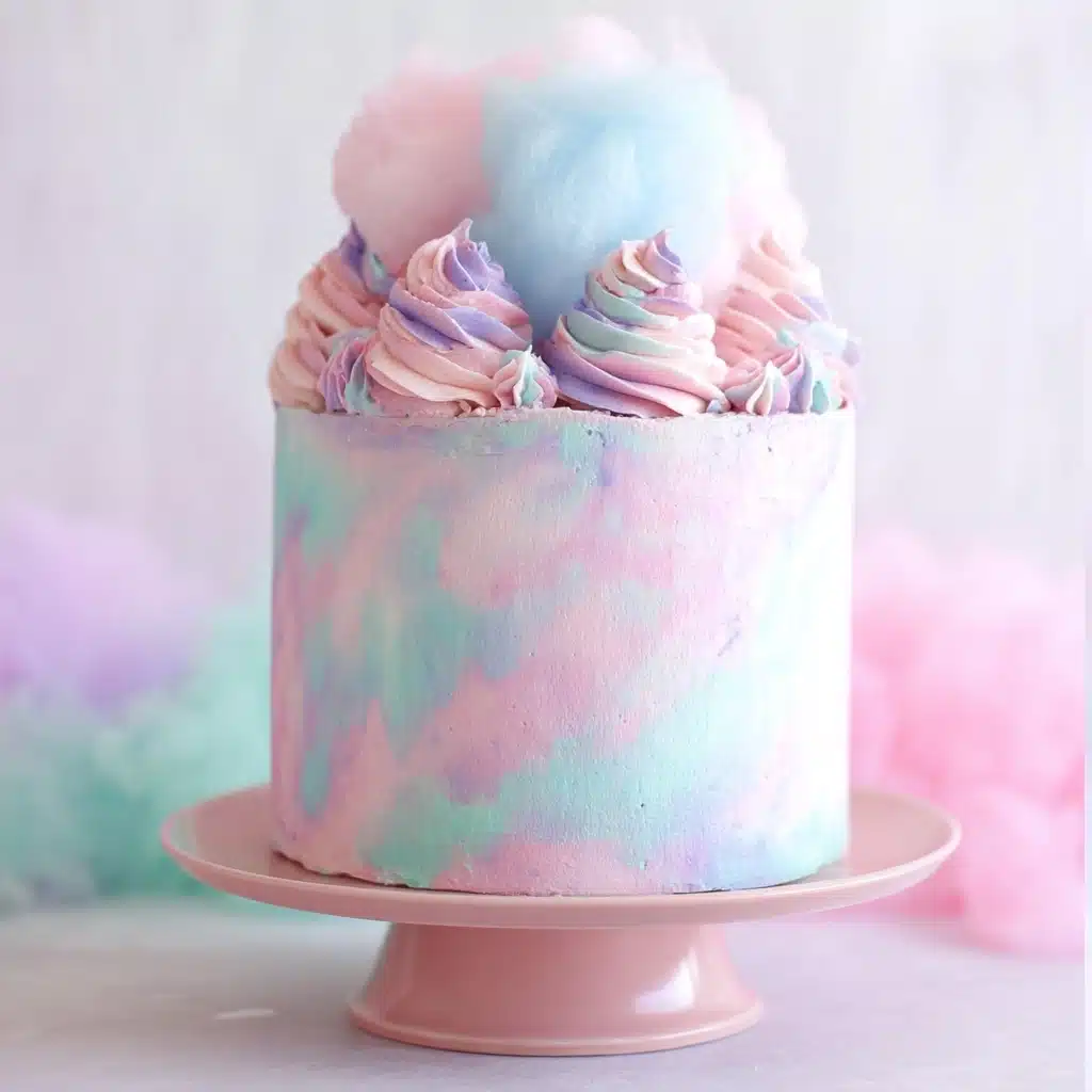 Whimsical Cotton Candy Cake 4 Whimsical Cotton Candy Cake - Recipe Image