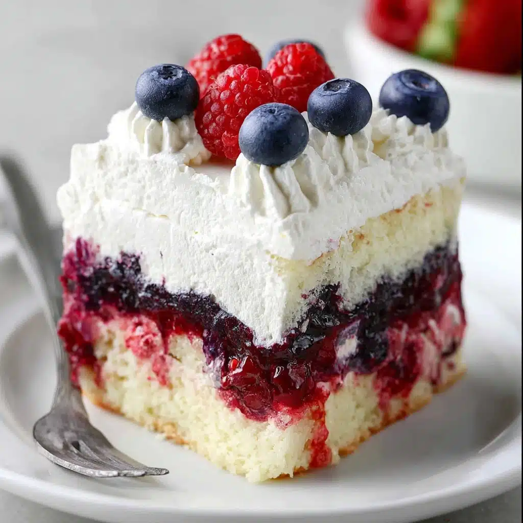 Summer Berry Poke Cake Recipe - Recipe Image