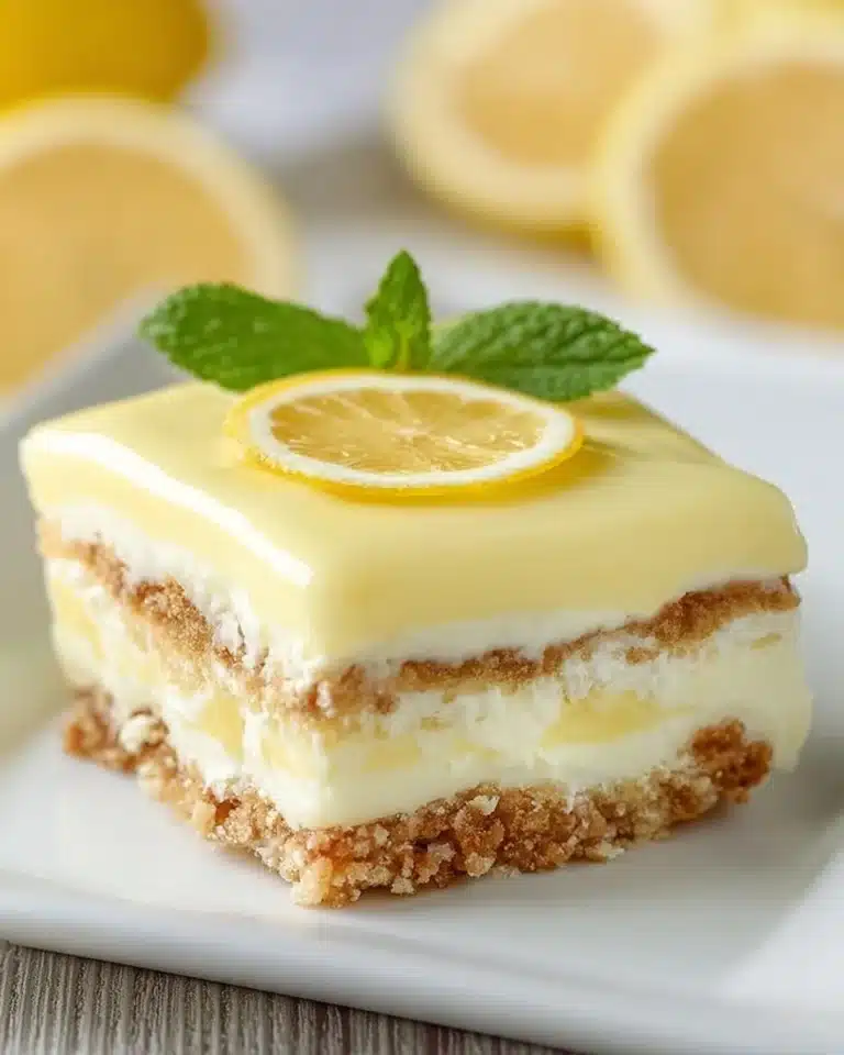 NO-BAKE LEMON ECLAIR CAKE Recipe