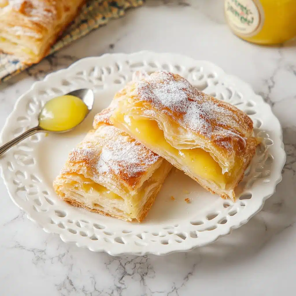 LEMON CREAM CHEESE PUFF PASTRY BRAID Recipe 4 LEMON CREAM CHEESE PUFF PASTRY BRAID Recipe - Recipe Image