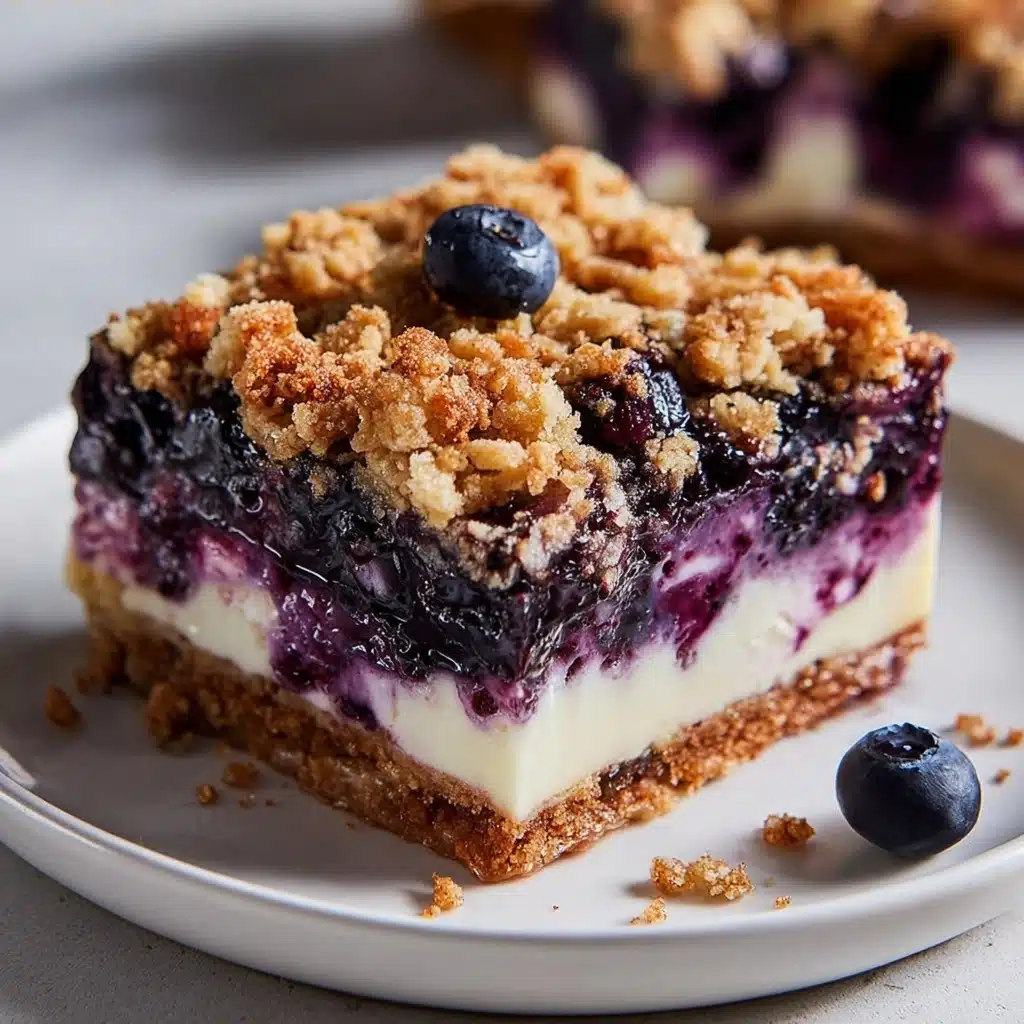 Blueberry Crisp Cheesecake Bars Recipe 5 Blueberry Crisp Cheesecake Bars Recipe - Recipe Image