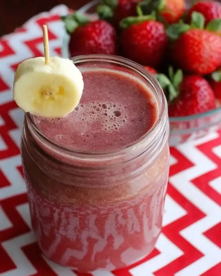 Creamy Banana Strawberry Split Smoothie Recipe