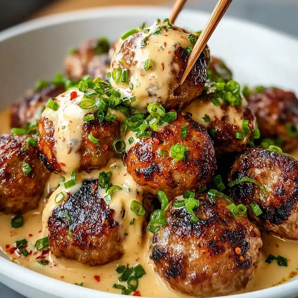 Korean BBQ Meatballs with Spicy Mayo Dip Recipe - Recipe Image