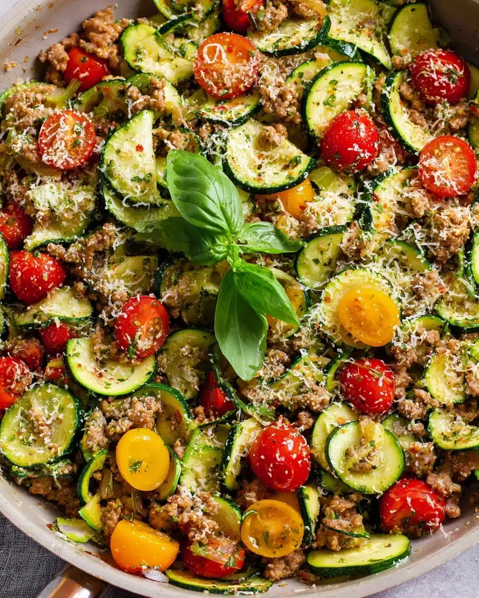 Low Carb Ground Turkey and Zucchini Skillet Recipe