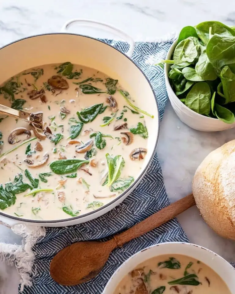 Creamy Chicken Spinach Soup Recipe