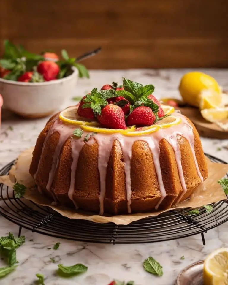 Summery Strawberry Lemonade Pound Cake Recipe