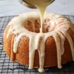 Banana Cinnamon Roll Pound Cake with Cream Cheese Frosting Recipe