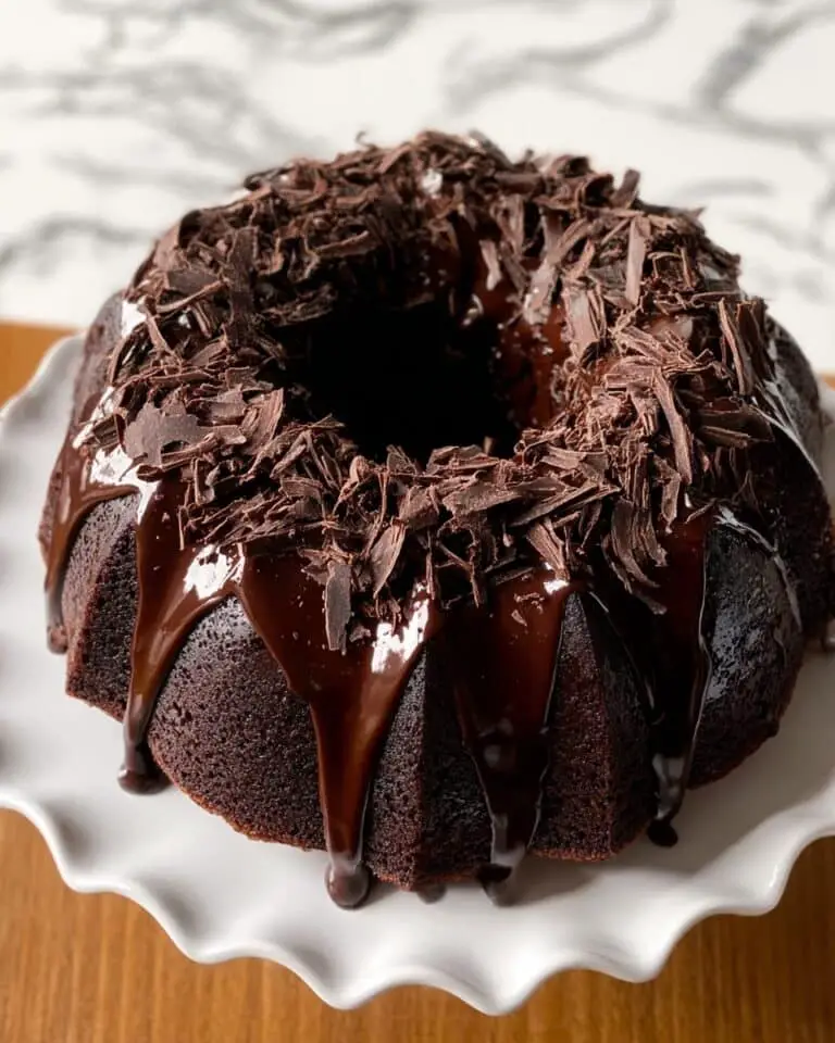 Chocolate Cream Cheese Bundt Cake with Chocolate Ganache Recipe