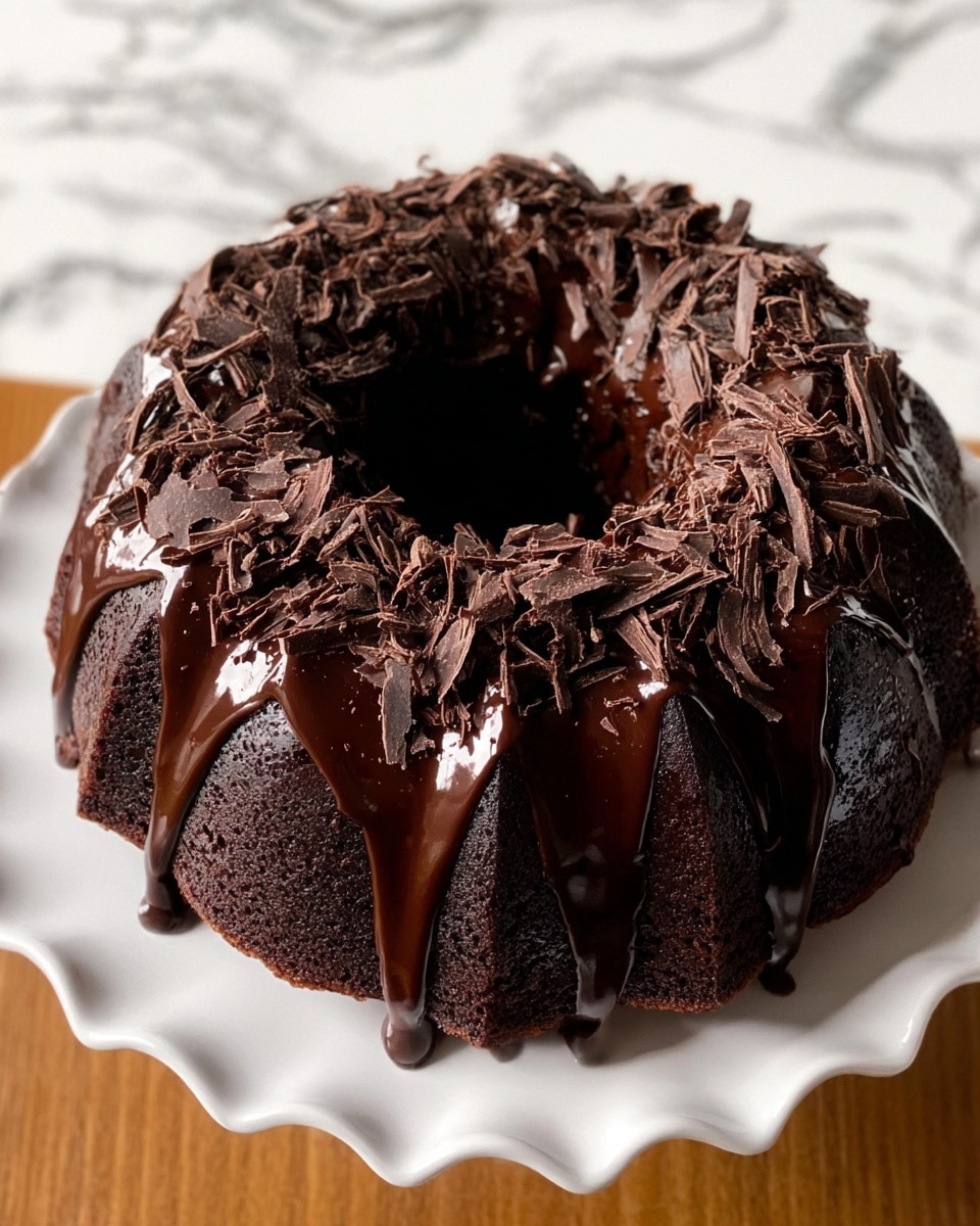 Chocolate Cream Cheese Bundt Cake with Chocolate Ganache
