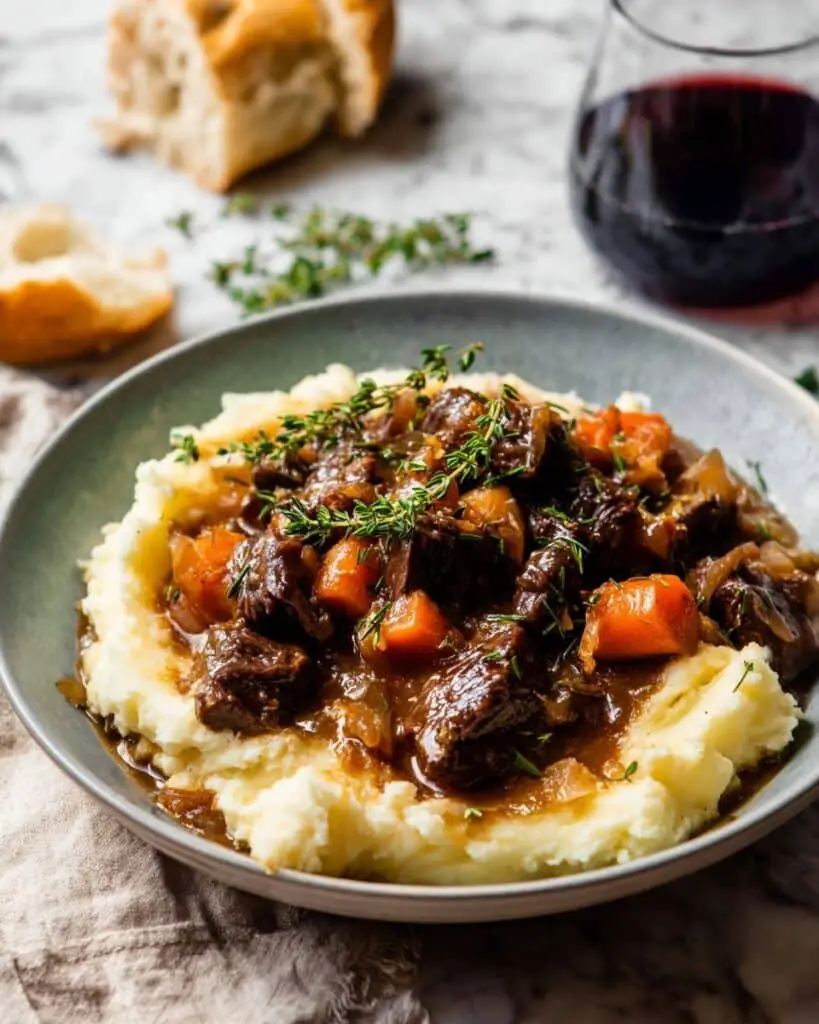 Cider Braised Short Ribs with Caramelized Onions Recipe