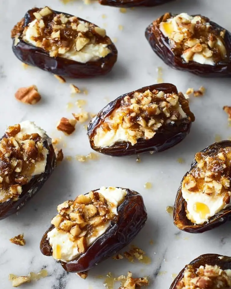 Mascarpone Stuffed Dates with Maple Drizzle Recipe