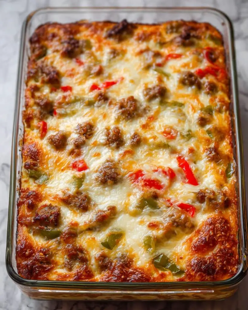 Philly Cheesesteak Casserole Recipe