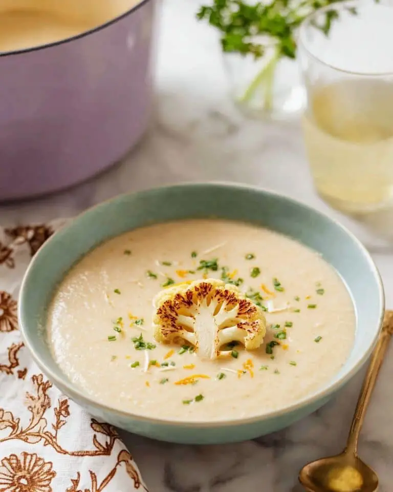 Creamy Oven-Roasted Cauliflower Soup Recipe