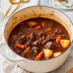 Hearty Beef Stew with Yukon Potatoes and Red Wine Recipe