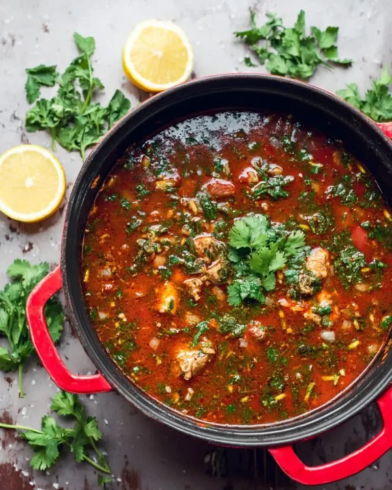 Mediterranean-Style Fish Soup with Herbs and Lemon Recipe