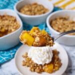 Air Fryer Peach Crisp with Oats Recipe