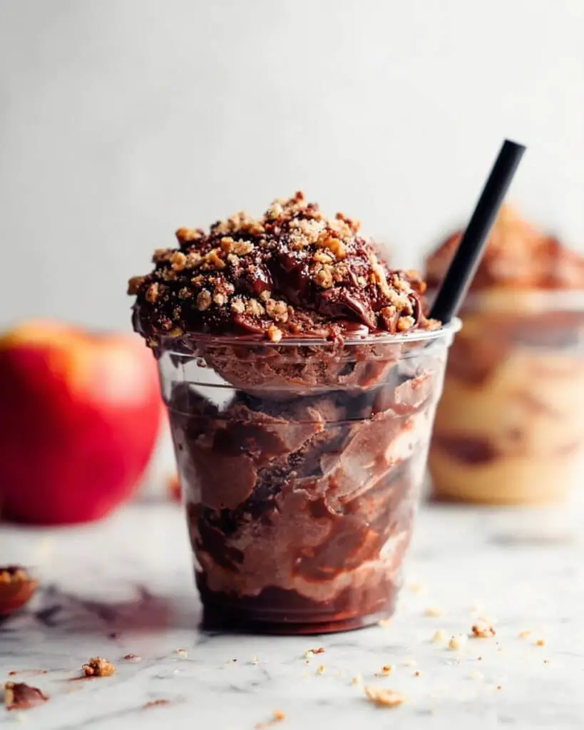 Caramel Apple Dessert Cups with Golden Spice Chocolate and Coconut Crunch Recipe