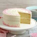 Vanilla Cake with Whipped Cream Cheese Frosting Recipe