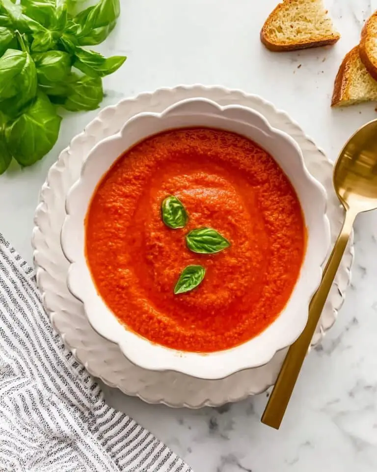 Cozy 3-Ingredient Roasted Tomato Soup Recipe