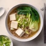 Sesame Soba Noodle Soup with Tofu and Bok Choy Recipe