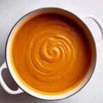 Pumpkin and Sweet Potato Soup with Sage, Cinnamon, and Maple Recipe