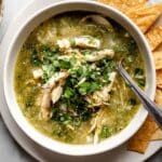Green Chicken Enchilada Soup with Rotisserie Chicken Recipe