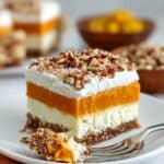 Pumpkin Lush Dessert with Gingersnap Crust and Pecans Recipe