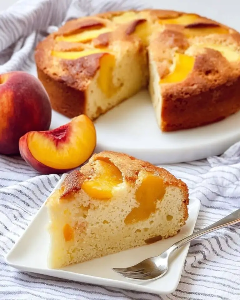 Fresh Peach Cream Cheese Cake Recipe
