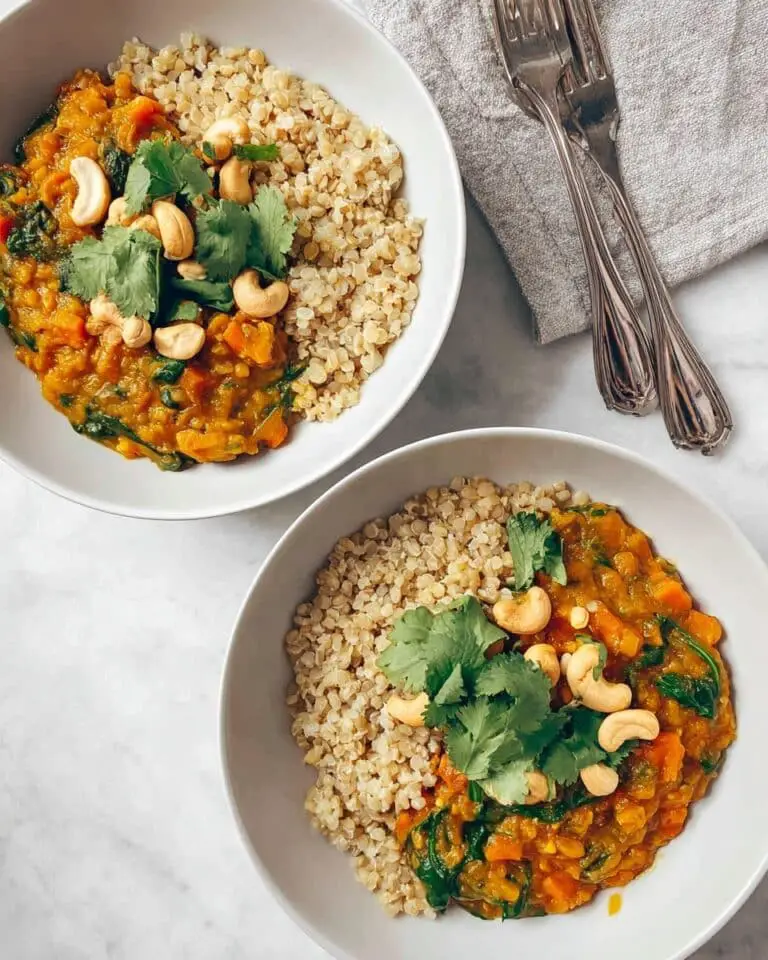 Nourishing Red Lentil & Spinach Dahl (Vegan) Recipe