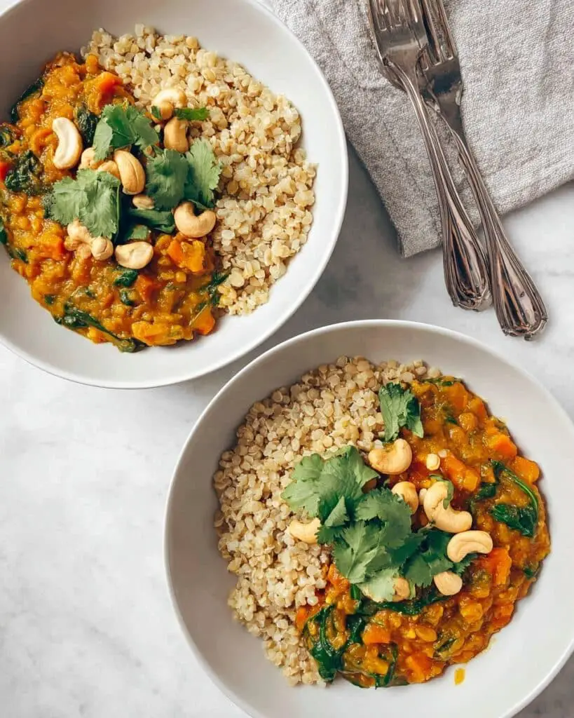 Nourishing Red Lentil & Spinach Dahl (Vegan) Recipe