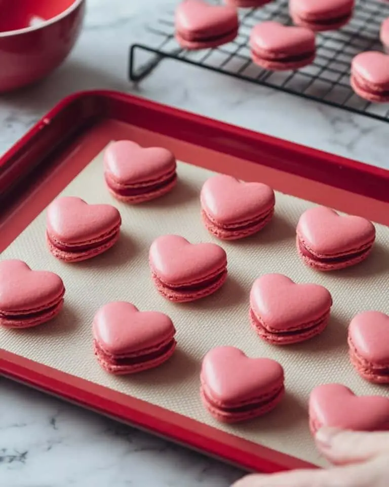 Heart-Shaped Macarons with Vanilla Buttercream Filling Recipe