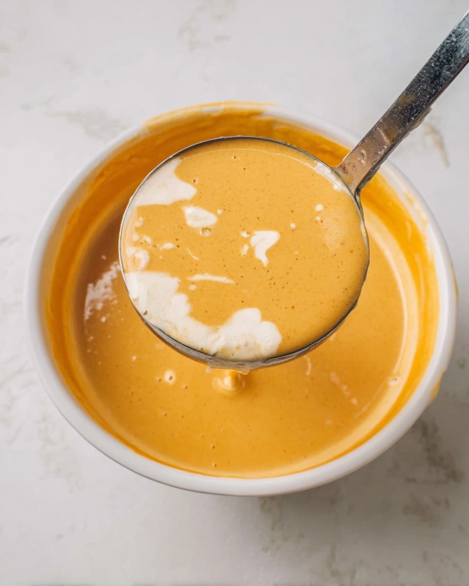 The image shows a white bowl filled with thick orange soup that looks creamy and smooth. On the top, there is a generous layer of white crab meat placed in the middle, with small pieces and flakes clearly visible. Fresh green herbs are sprinkled lightly all over the soup and crab, adding a touch of color. The bowl is set on a white marbled surface with a slice of lemon and some herbs blurred in the background. photo taken with an iphone --ar 4:5 --v 7