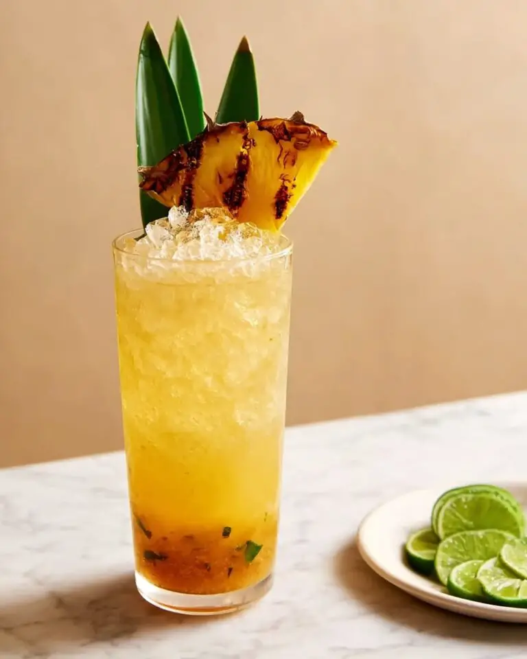 Grilled Pineapple Chartreuse Swizzle Recipe
