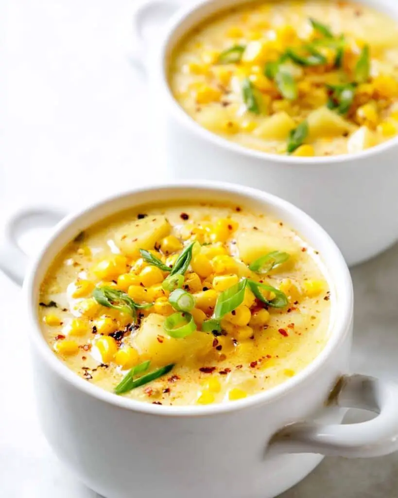Cajun Corn Chowder with Lentils and Coconut Milk Recipe