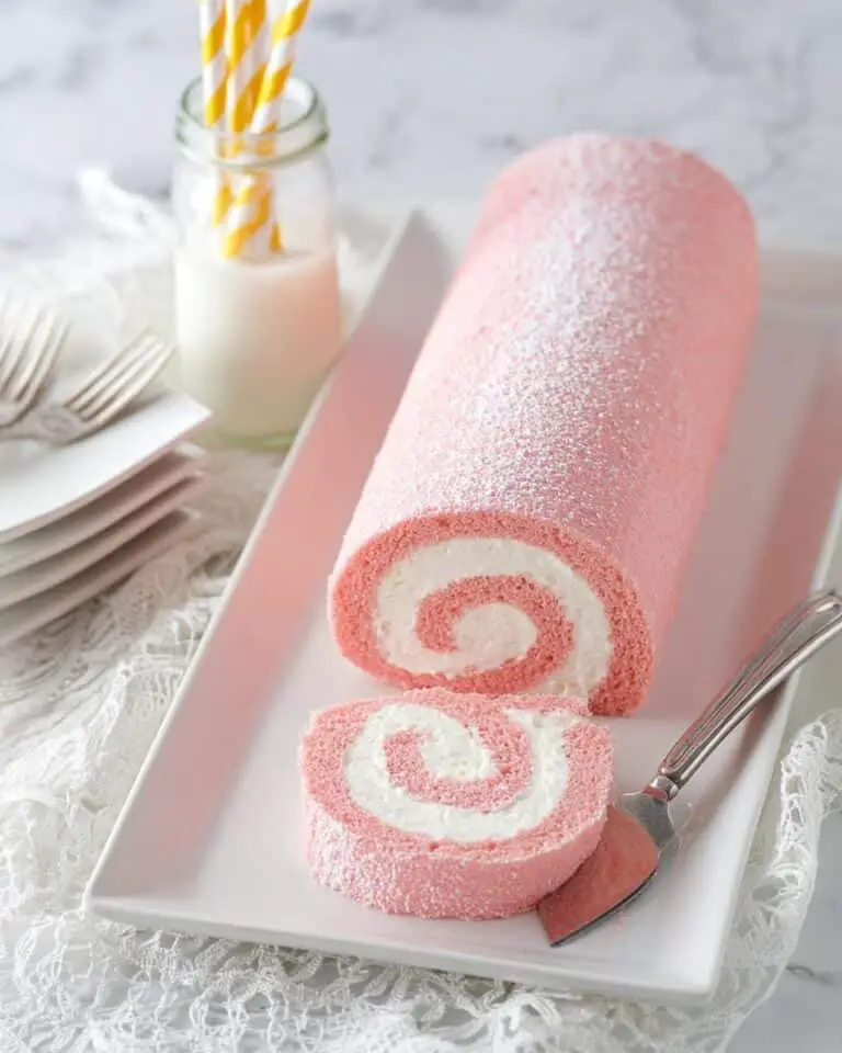 Pink Velvet Swiss Roll Recipe