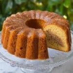 Sweet Potato Pecan Pound Cake with Caramel Glaze Recipe