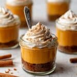 No-Bake Pumpkin Pie in a Jar: Fall Spiced Parfaits with Cookie Crust and Whipped Cream Recipe