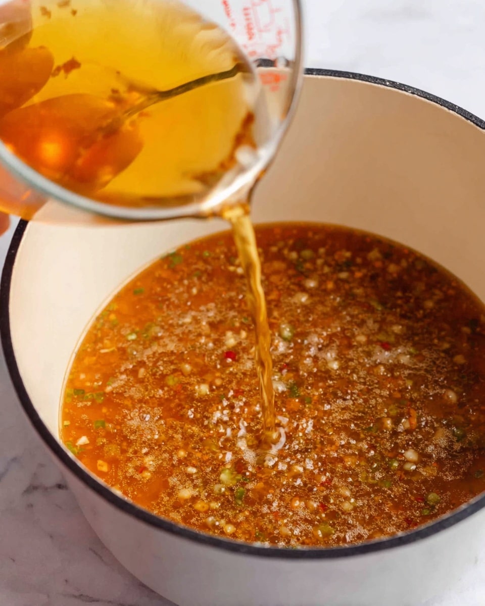 A metal ladle holds a thick, creamy orange soup with small white chunks floating inside. The ladle is above a white bowl filled with the same smooth orange soup, resting on a white marbled surface. The soup looks warm and rich with a soft texture. photo taken with an iphone --ar 4:5 --v 7