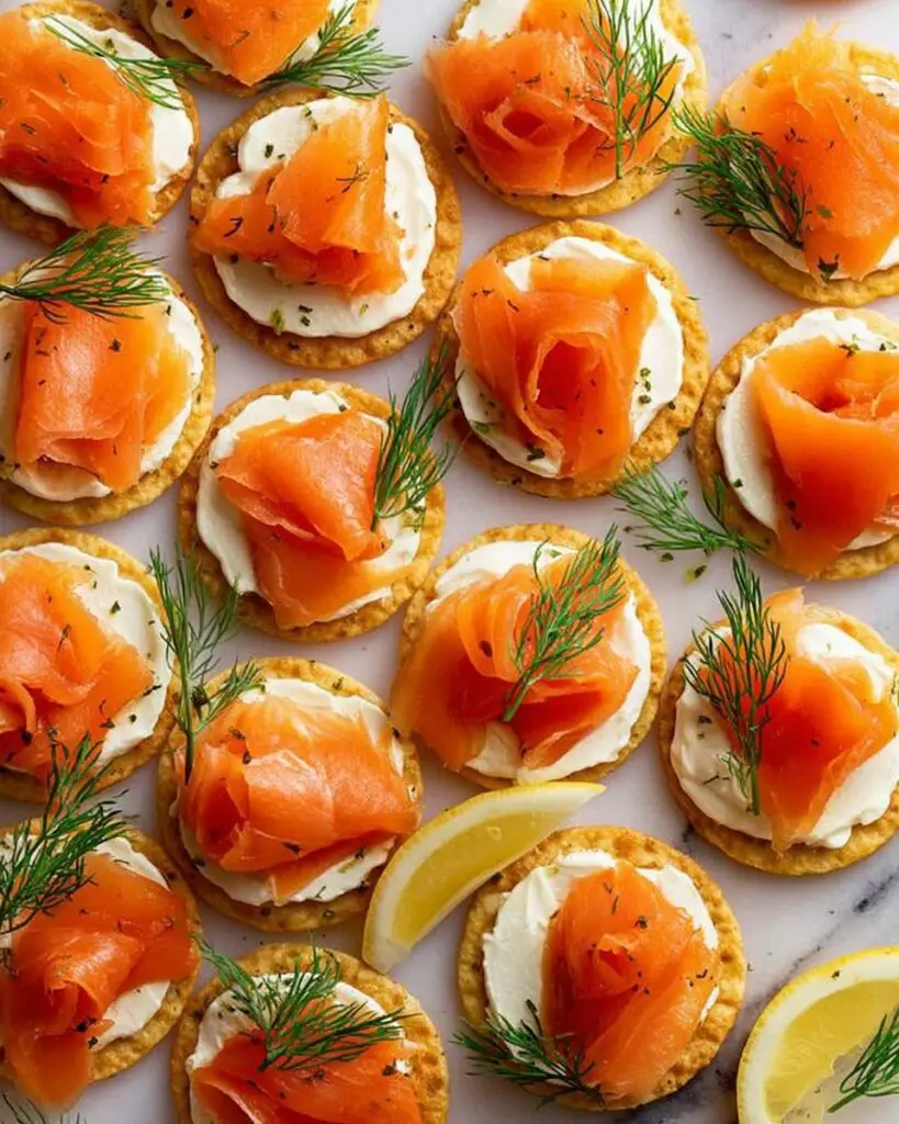 Blini with Smoked Salmon and Dill Crème Fraîche Recipe