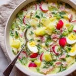 Okroshka (Cold Summer Ukrainian Soup with Vegetables, Eggs, and Cooked Meat) Recipe