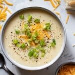 Cheddar Cauliflower & Roasted Garlic Soup Recipe
