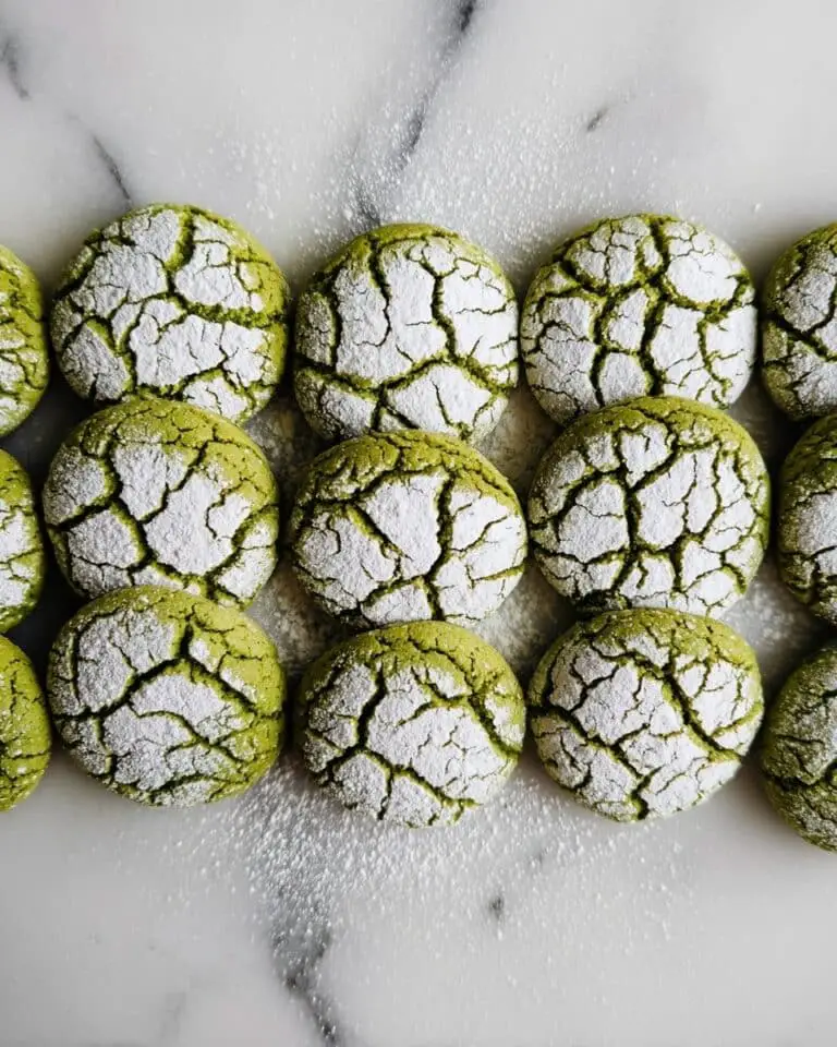 Matcha Crinkle Cookies Recipe