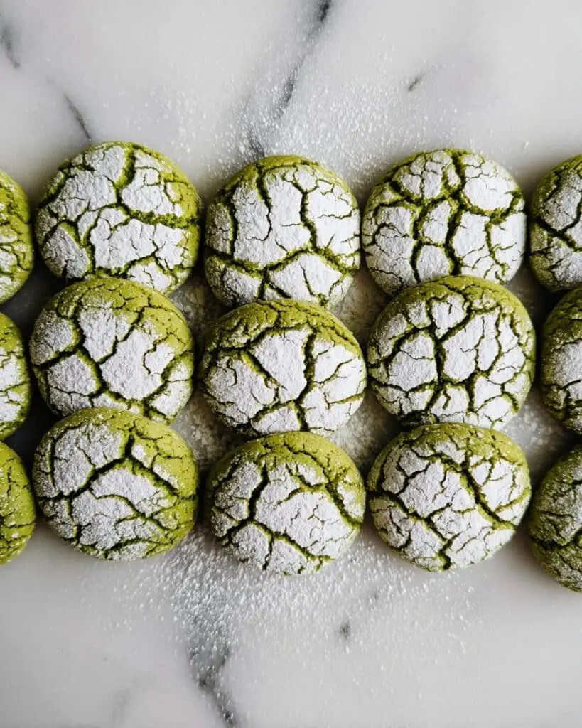 Matcha Crinkle Cookies Recipe