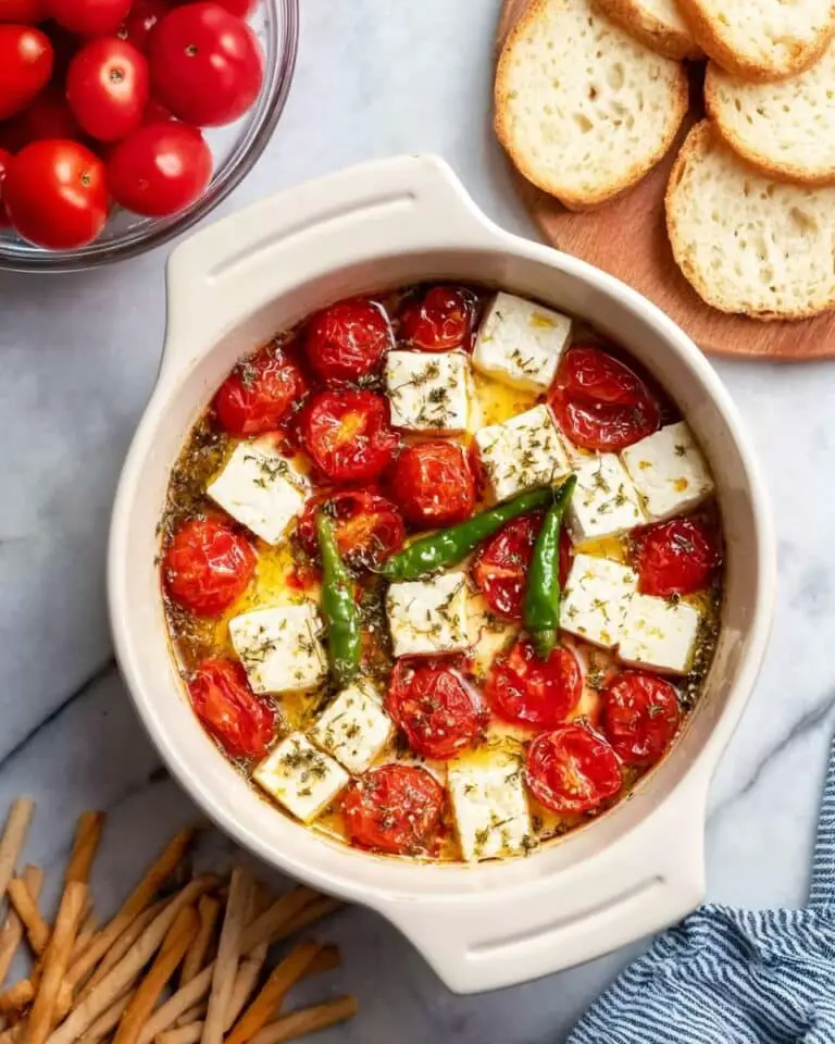 Spicy Baked Feta (Mpougiourdi) Recipe