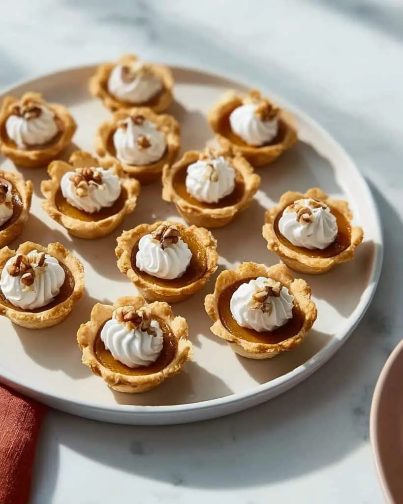Mini Pumpkin Pies with Candied Pecans Recipe