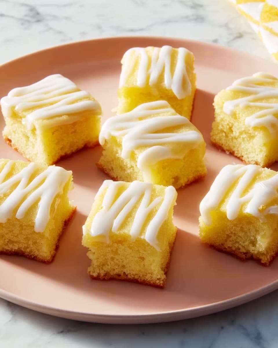 The image shows many small square-shaped cookies with a light golden color, arranged on a grid cooling rack placed over a white marbled surface. Each cookie has a white icing drizzle in diagonal lines on the top, giving a smooth and creamy texture contrast to the slightly rough surface of the cookies. The cookies are spaced evenly with some close to each other and others a bit apart, creating a neat and organized look. Photo taken with an iphone --ar 4:5 --v 7