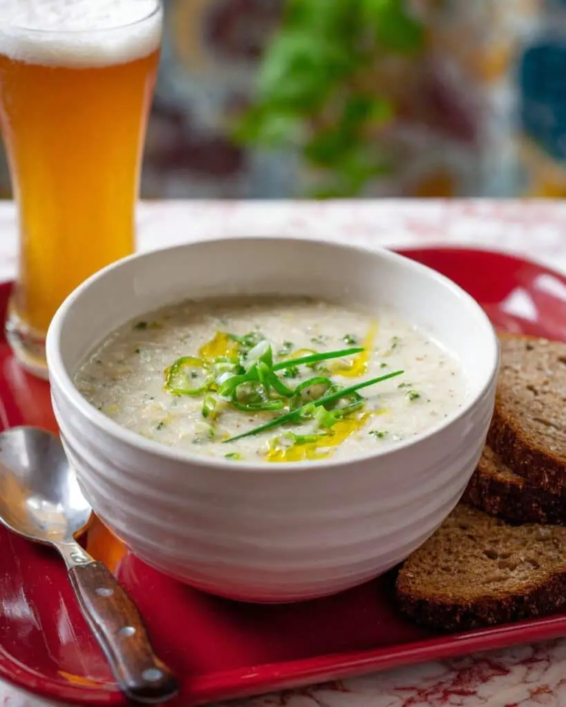 Cream of Cabbage Soup with Parsley Oil Recipe